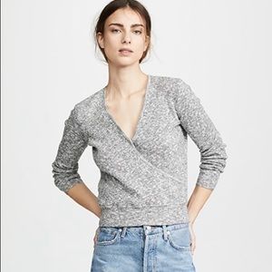 Madewell wrap front pullover sweater